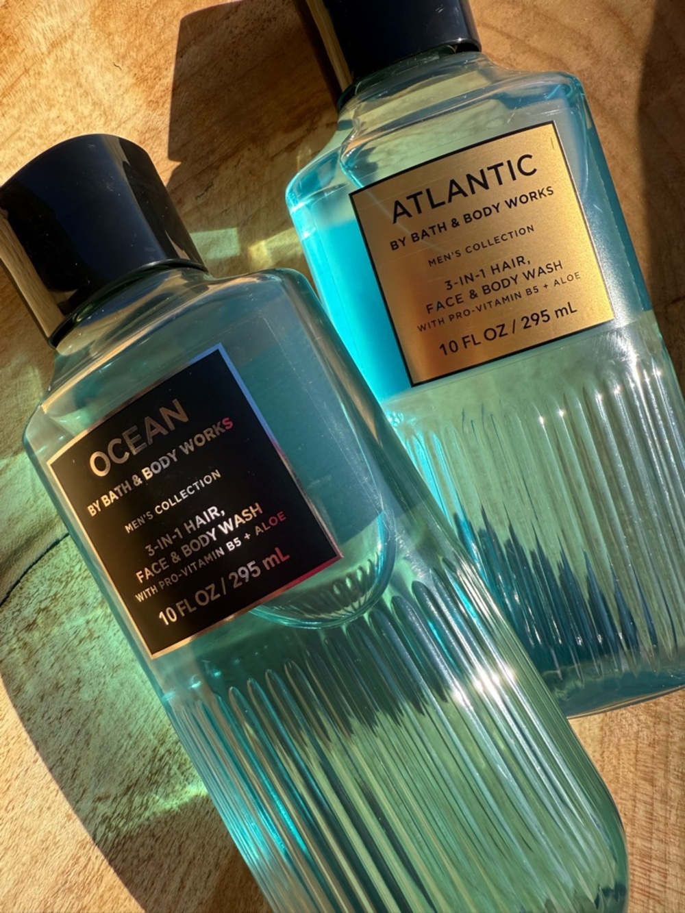 Bath & Body Works Ocean & Atlantic Aqua Blue 3‑in‑1 Wash Duo